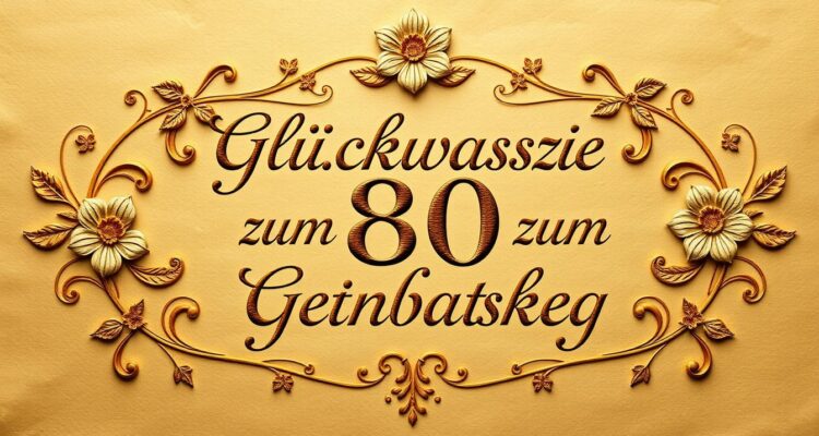 Glückwünsche zum 80 geburtstag