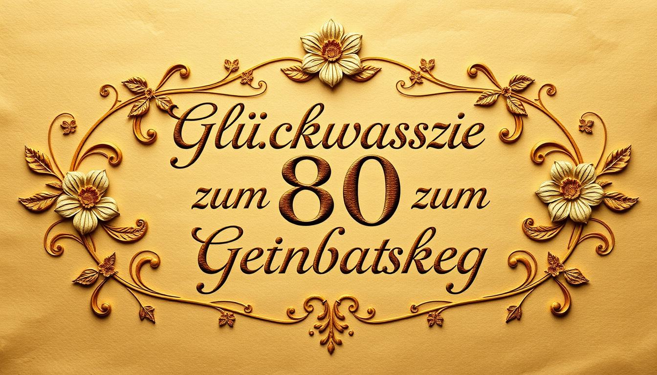 Glückwünsche zum 80 geburtstag
