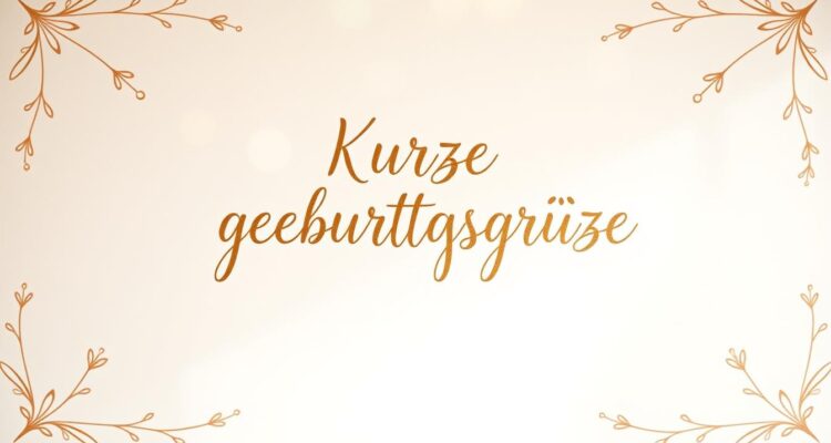 Kurze geburtstagsgrüße