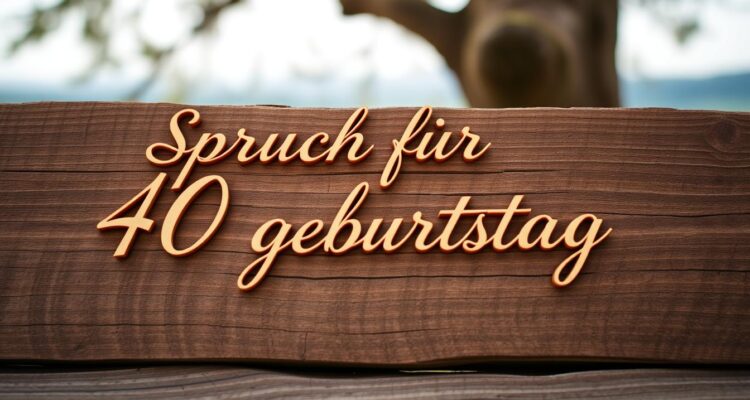 Spruch für 40 geburtstag