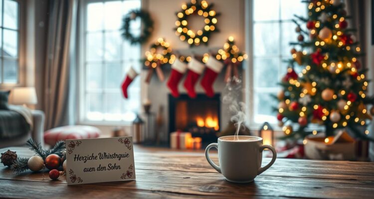 Weihnachtsgrüße für den sohn
