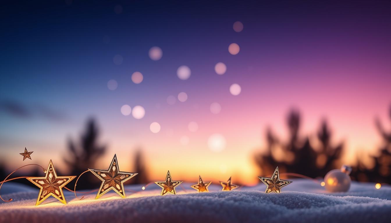 Weihnachtswünsche mit sternen