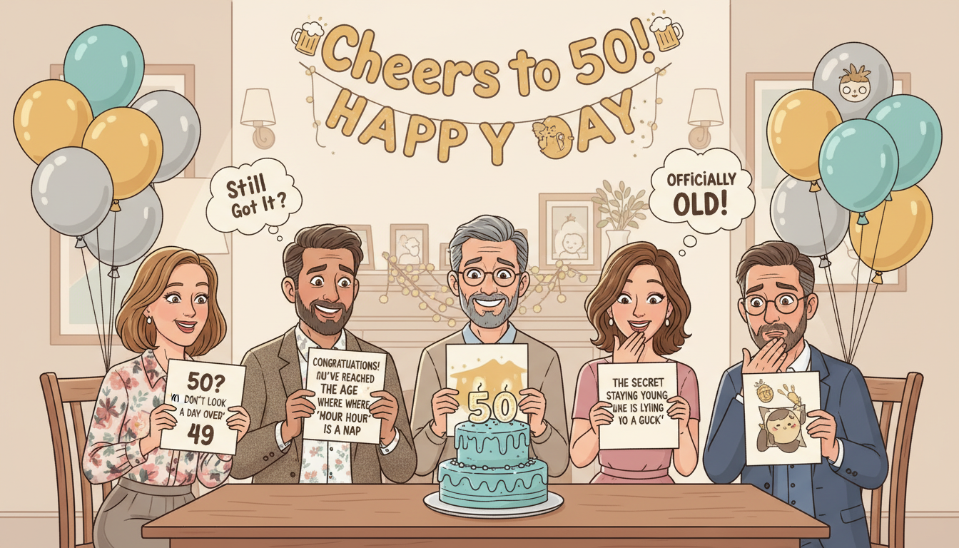 Sarkasmus freche sprüche zum 50 geburtstag mit humor und witz