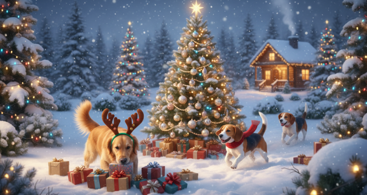 Weihnachtsgrüße hundefreunde festliche Grüße für Hundefreunde