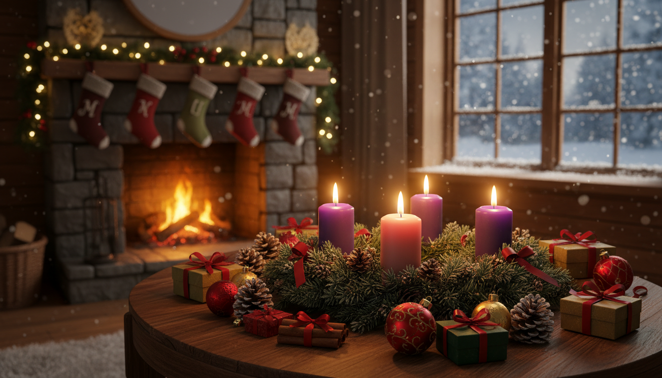 Advent und Weihnachtsgrüße warm