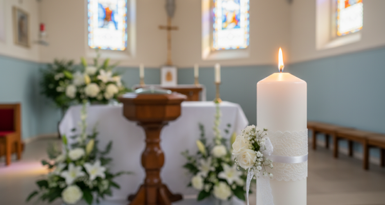 Glückwünsche zur taufe evangelisch mit Kerze und Segen