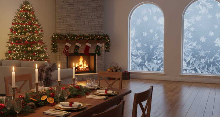 Heiligabend und weihnachtsgrüße besinnlich